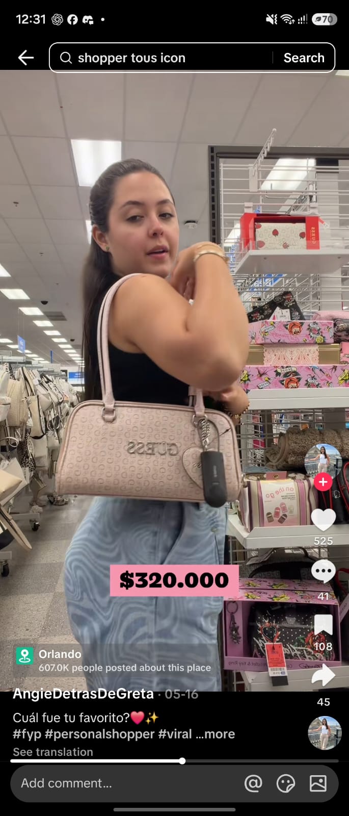 Shopper Guess · $320.000